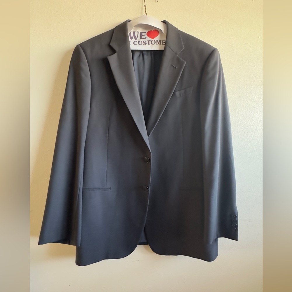 Armani Collezioni Black Men's wool Suit Jacket Blazer 42R